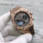 Japan Grade Copy Audemars Piguet Royal Oak Watches Rose Gold Gray Dial 44mm